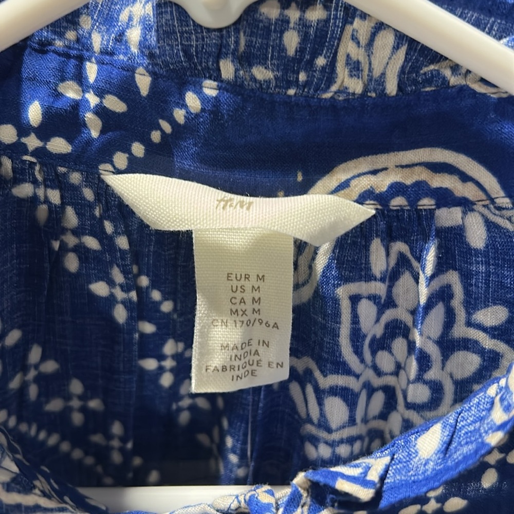 NWT H&M Ikat Paisley Dress Size M - Picture 6 of 12